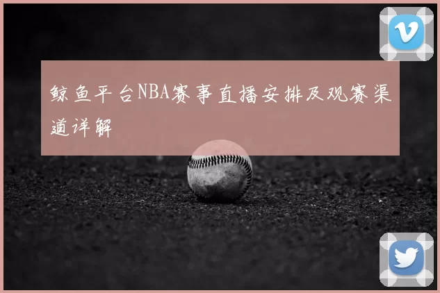 鲸鱼平台NBA赛事直播安排及观赛渠道详解